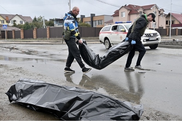 Devastating scenes in Ukrainian town after the end of the conflict