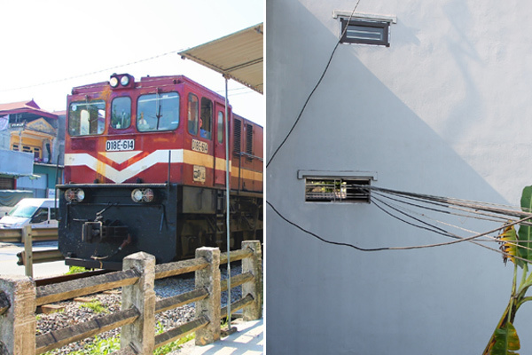 Khó tin ở Hà Nội, xây nhà trùm lên dây tín hiệu đường sắt Bắc Nam